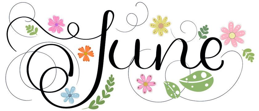  June word art